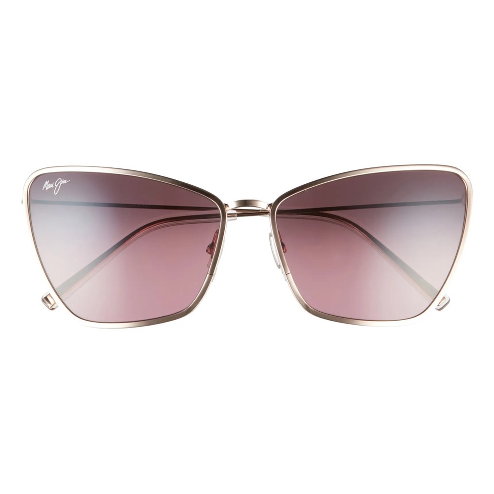 Maui Jim Rose Gold Frame Pink Gradient Cat-Eye Sunglasses